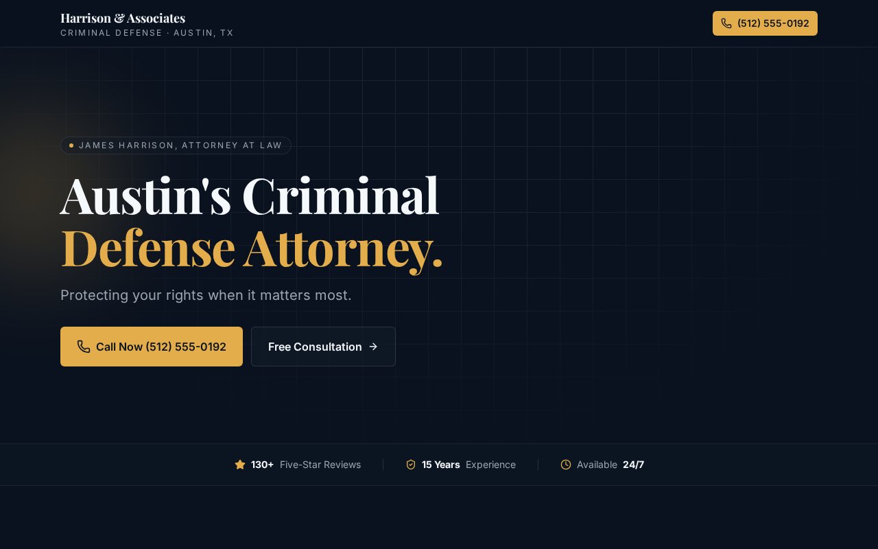 Harrison & Associates website preview